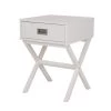 Wholesale π Glitzhome® White Wood X-Shape Side Table with Drawer β 2 Wholesale π Glitzhome® White Wood X-Shape Side Table with Drawer β -Glitzhome Sales 29084 1002004046