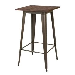 Discount 😍 Glitzhome® Metal & Wood Bistro Pub Bar Table 🤩