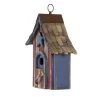 Coupon 👏 Glitzhome® Patriotic Hand Painted Wood Bird House 👍 -Glitzhome Sales 29084 1308002134