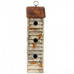 Coupon 🥰 Glitzhome® Tall 3-Tier Distressed Wood Bird House ⭐