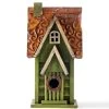 Coupon 💯 Glitzhome® Tall Distressed Green Wood Bird House 🧨 -Glitzhome Sales 29084 1419002230