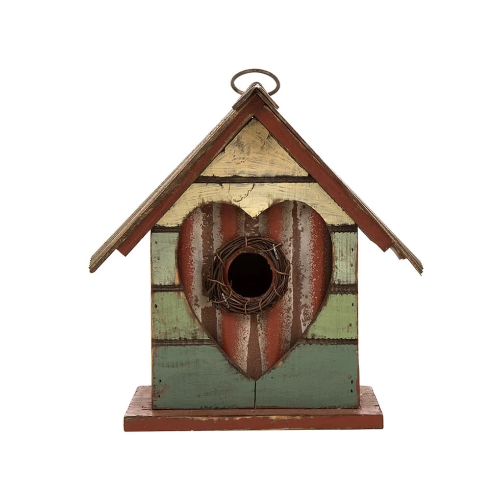Flash Sale π Glitzhome® Distressed Wood Heart Garden Bird House π 3 Flash Sale π Glitzhome® Distressed Wood Heart Garden Bird House π