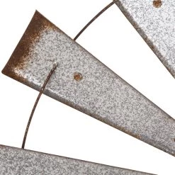 Buy 🛒 Glitzhome® Galvanized Metal Semi-Circle Windmill Wall Décor 💯 -Glitzhome Sales 29084 1505004485 2