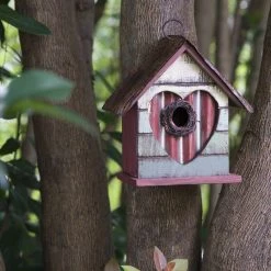 Flash Sale π Glitzhome® Distressed Wood Heart Garden Bird House π 9 Flash Sale π Glitzhome® Distressed Wood Heart Garden Bird House π -Glitzhome Sales D081408S 2