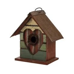Flash Sale π Glitzhome® Distressed Wood Heart Garden Bird House π 10 Flash Sale π Glitzhome® Distressed Wood Heart Garden Bird House π -Glitzhome Sales D081408S 3
