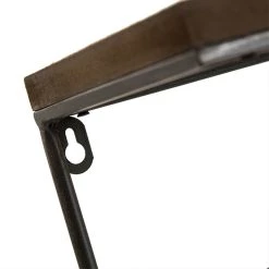 Hot Sale 🔥 Glitzhome® Metal & Wood Mounting Floating Wall Shelves, Set of 2 🥰 -Glitzhome Sales D081417S 4