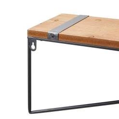 Hot Sale 🔥 Glitzhome® Metal & Wood Mounting Floating Wall Shelves, Set of 2 🥰 -Glitzhome Sales D081417S 7