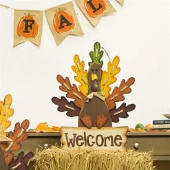 Best deal ✔️ Glitzhome® Iron & Wood 'Welcome' Turkey Yard Sign ⭐ -Glitzhome Sales D205977S 6