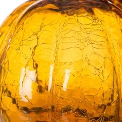 Hot Sale π Glitzhome® Crackle Glass Pumpkin, Amber π₯ 9 Hot Sale π Glitzhome® Crackle Glass Pumpkin, Amber π₯ -Glitzhome Sales D205987S 3