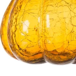 Hot Sale π Glitzhome® Crackle Glass Pumpkin, Amber π₯ 10 Hot Sale π Glitzhome® Crackle Glass Pumpkin, Amber π₯ -Glitzhome Sales D205987S 4