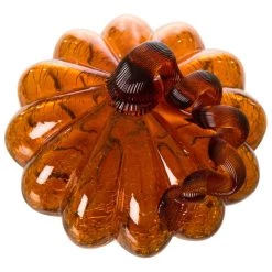 Cheap π Glitzhome® Crackle Glass Pumpkin, Amber β 12 Cheap π Glitzhome® Crackle Glass Pumpkin, Amber β -Glitzhome Sales D205988S 6