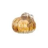 Cheapest 🤩 Glitzhome® Crackle Glass Short Pumpkin, Amber 👏 -Glitzhome Sales D205989S 1