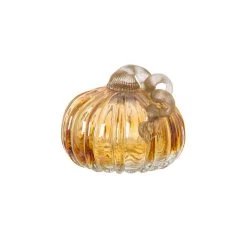 Cheapest π€© Glitzhome® Crackle Glass Short Pumpkin, Amber π