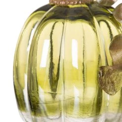 Wholesale ❤️ Glitzhome® Crackle Glass Pumpkin, Green 👏 -Glitzhome Sales D205990S 4