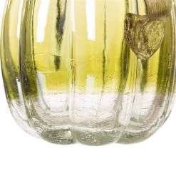 Wholesale ❤️ Glitzhome® Crackle Glass Pumpkin, Green 👏 -Glitzhome Sales D205990S 5
