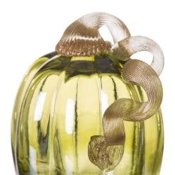 Wholesale ❤️ Glitzhome® Crackle Glass Pumpkin, Green 👏 -Glitzhome Sales D205990S 6
