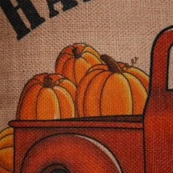 New 😍 Glitzhome® Faux Burlap 'Happy Harvest' Truck Pillow ⌛ -Glitzhome Sales D206002S 3