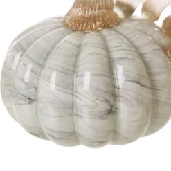 New ✔️ Glitzhome® Small Marble Glass Pumpkin, Gray ❤️ 13 New ✔️ Glitzhome® Small Marble Glass Pumpkin, Gray ❤️ -Glitzhome Sales D206007S 5