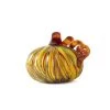 Buy 🛒 Glitzhome® Short Glass Pumpkin, Multicolor Stripes 🔔 -Glitzhome Sales D206013S 1