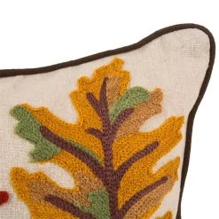 Flash Sale 🔥 Glitzhome® Embroidered Fall Leaves Pillow 🥰 -Glitzhome Sales D206019S 2