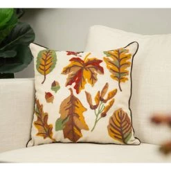 Flash Sale 🔥 Glitzhome® Embroidered Fall Leaves Pillow 🥰 -Glitzhome Sales D206019S 6