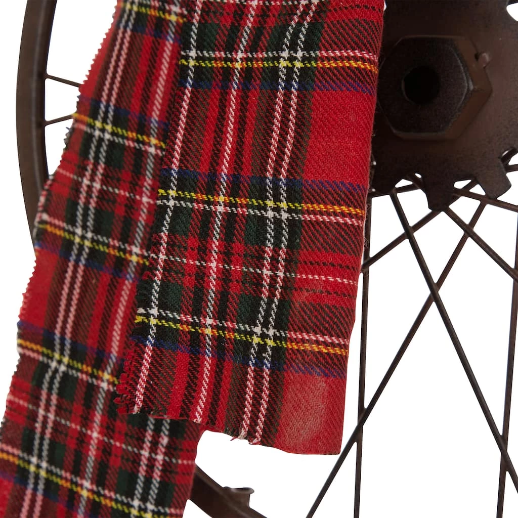 Brand new π Glitzhome® 36" Metal π Christmas Bike Wheel Snowman Plaid Scarf Yard Stake π₯ 6 Brand new π Glitzhome® 36" Metal π Christmas Bike Wheel Snowman Plaid Scarf Yard Stake π₯ - Image 4