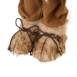 Brand new 🌟 Glitzhome® 18" 🎄 Christmas Light Brown Faux Fur Santa Figurine ⌛ -Glitzhome Sales D210706S 6