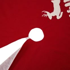 Cheap ⭐ Glitzhome® 48" Merry 🎁 Christmas Fabric 🎁 Christmas Tree 👗 Skirt ✨ -Glitzhome Sales D210718S 7