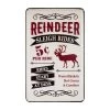 New ❤️ Glitzhome® Reindeer Sleigh Rides Farmhouse Metal Enamel Sign ⭐ -Glitzhome Sales D210725S 1