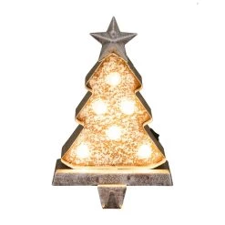 Flash Sale 🔥 Glitzhome® 🎄 Christmas Marquee LED Tree Stocking Holder ❤️