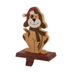 Budget ✔️ Glitzhome® Wooden & Metal 🐕 Dog 🎅 Christmas Stocking Holder 🌟 -Glitzhome Sales D210734S 2