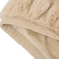 Brand new 🎁 Glitzhome® Beige Faux Fur Throw Blanket 🥰 -Glitzhome Sales D210745S 3