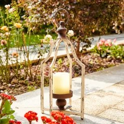 Buy 🛒 Glitzhome® Small Farmhouse Metal Lantern 🥰 -Glitzhome Sales D216231S 4