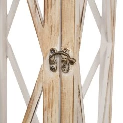 Best Sale 😀 Glitzhome® White Farmhouse Wood & Metal Lantern Set 🎉 -Glitzhome Sales D216235S 5