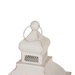 Best Sale 😀 Glitzhome® White Farmhouse Wood & Metal Lantern Set 🎉 -Glitzhome Sales D216235S 6