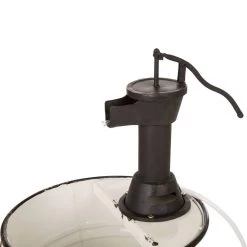 Brand new 🌟 Glitzhome® Farmhouse Enamel Two-Tier Metal Fountain ⌛ -Glitzhome Sales D216237S 8