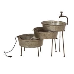 Coupon π₯ Glitzhome® 3-Tier Farmhouse Galvanized Metal Fountain π