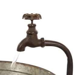 Coupon 🔥 Glitzhome® 3-Tier Farmhouse Galvanized Metal Fountain 👍 -Glitzhome Sales D216241S 8