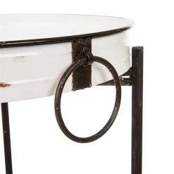 Wholesale ❤️ Glitzhome® Farmhouse Enamel Metal Serving Table ✨ -Glitzhome Sales D216248S 3