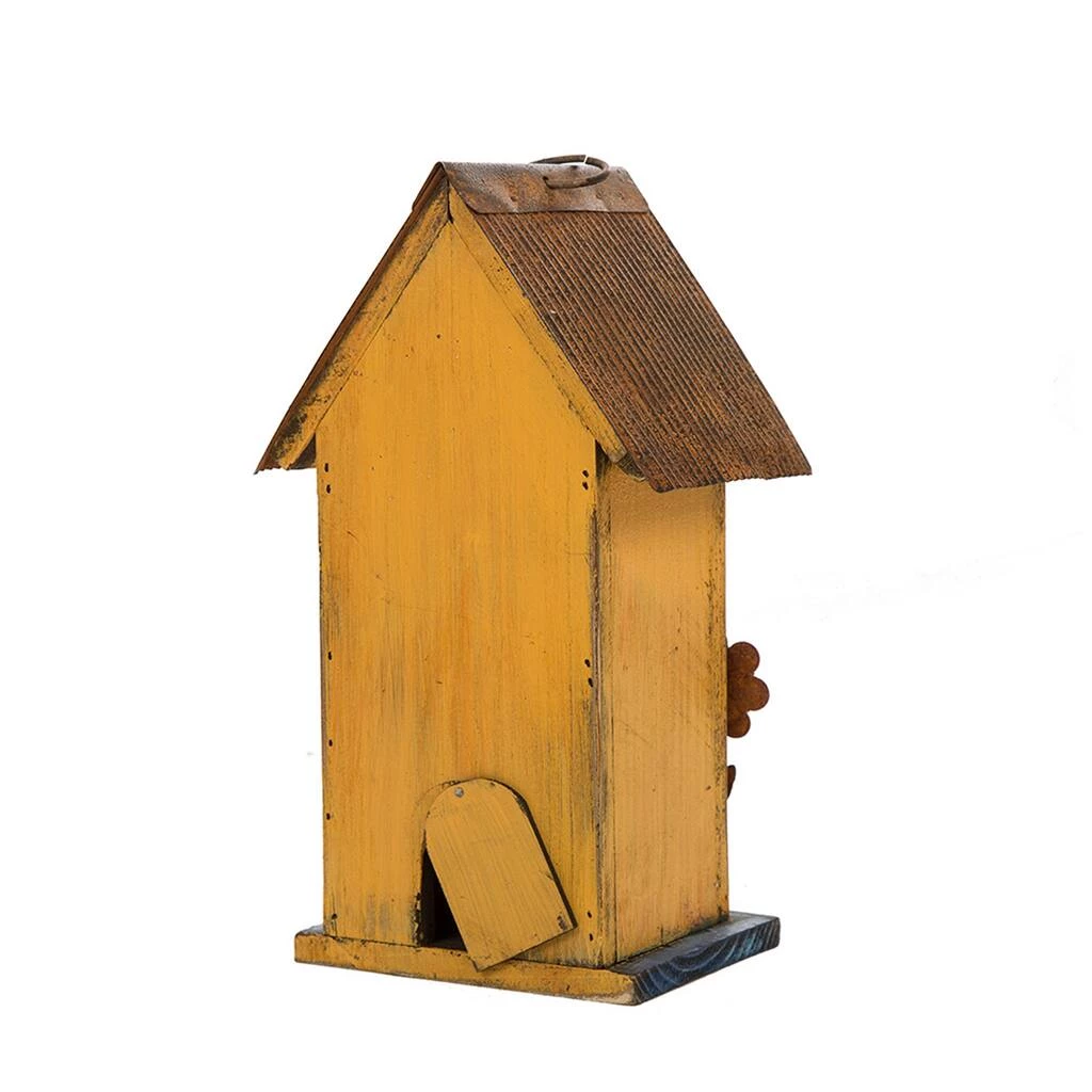 Best Pirce π Glitzhome® Distressed Wooden Birdhouse with Flower π 6 Best Pirce π Glitzhome® Distressed Wooden Birdhouse with Flower π - Image 4