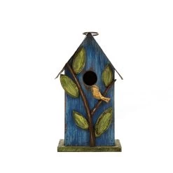 Best deal π Glitzhome® Distressed Wooden Birdhouse with Leaves π§¨