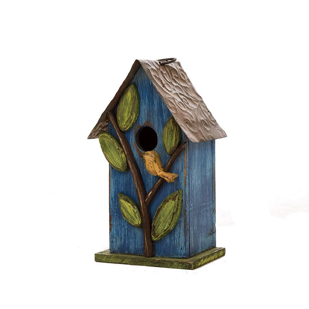 Best deal π Glitzhome® Distressed Wooden Birdhouse with Leaves 𧨠8 Best deal π Glitzhome® Distressed Wooden Birdhouse with Leaves 𧨠- Image 6