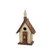 Coupon 😀 Glitzhome® 13.90" Distressed Wooden Birdhouse 💯 -Glitzhome Sales D216259S 1