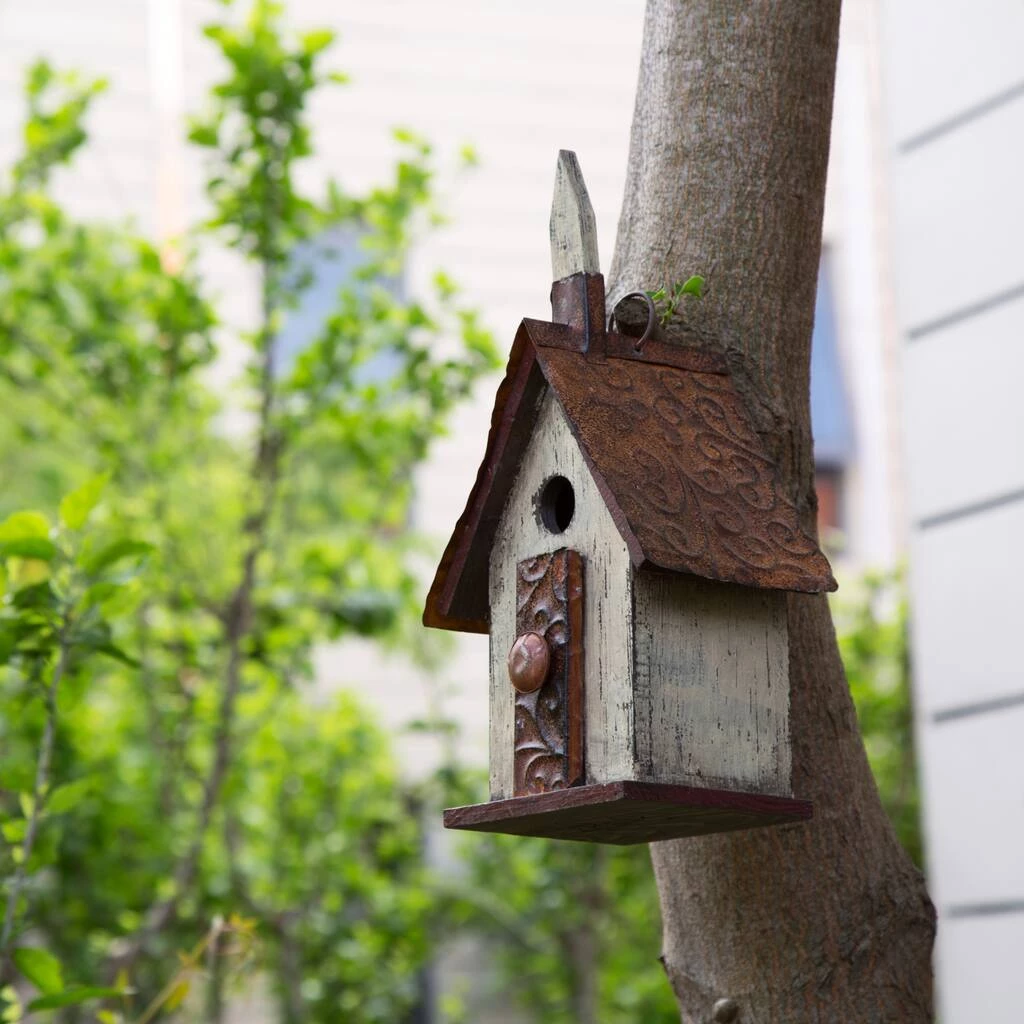 Coupon π Glitzhome® 13.90" Distressed Wooden Birdhouse π― 4 Coupon π Glitzhome® 13.90" Distressed Wooden Birdhouse π― - Image 2