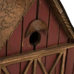 Coupon 😉 Glitzhome® 20.67" Extra-Large Rustic Wood Barn Birdhouse 😀 -Glitzhome Sales D216262S 9