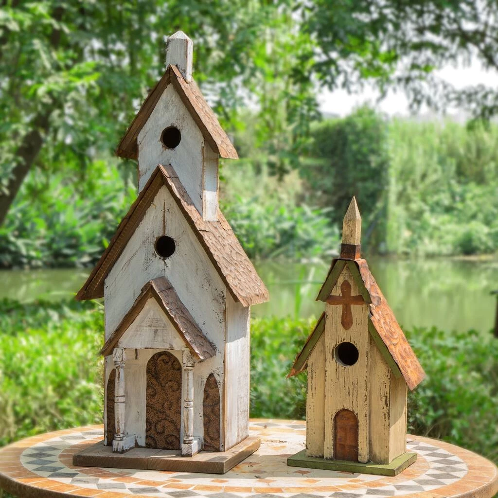 Brand new π Glitzhome® 23.62" Extra-Large Rustic Wooden Birdhouse π― 10 Brand new π Glitzhome® 23.62" Extra-Large Rustic Wooden Birdhouse π― - Image 8