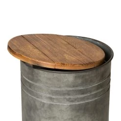 Hot Sale 👍 Glitzhome® Farmhouse Metal & Wood Storage Seat Stool Set 🧨 -Glitzhome Sales D216267S 5