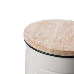 Deals 🎁 Glitzhome® Farmhouse Metal Enamel Storage Stool Set 👍 -Glitzhome Sales D216269S 16