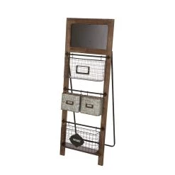 Best deal ❤️ Glitzhome® 43.31" Farmhouse Metal & Wooden Magazine Rack 🎁