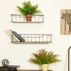 New π Glitzhome® Farmhouse Wooden & Metal Wall Shelf Set π₯° 16 New π Glitzhome® Farmhouse Wooden & Metal Wall Shelf Set π₯° -Glitzhome Sales D216281S 2 1